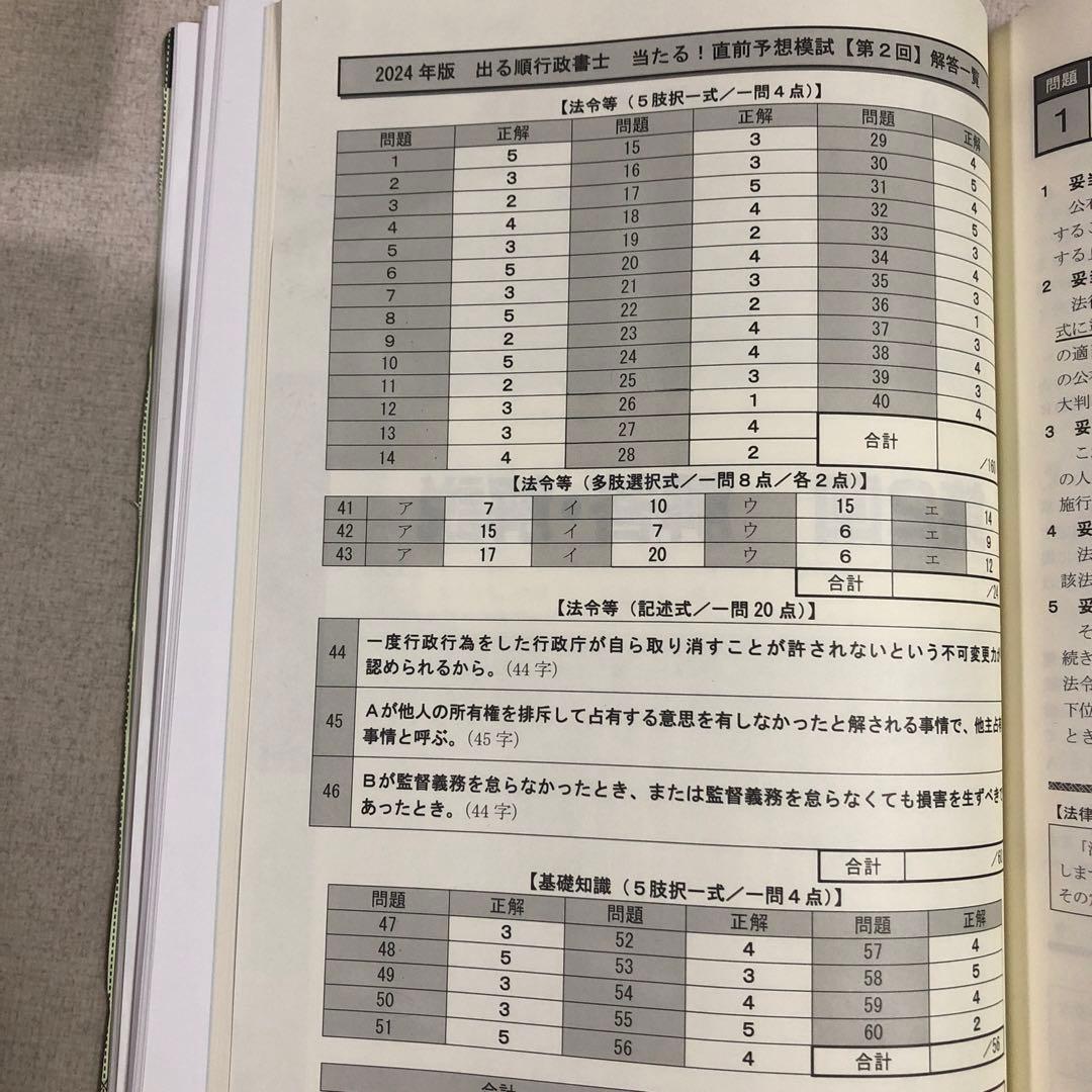 値下げ　行政書士試験対策　8冊セット売り