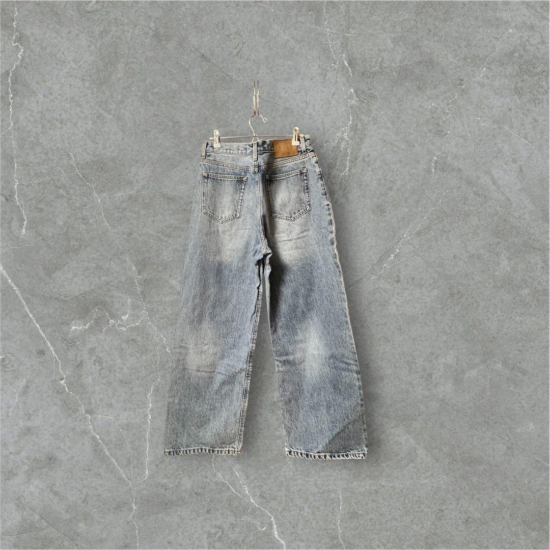 完売品❣️EVERYDAY I LIKE. タックバギーデニムパンツ ワイド　38
