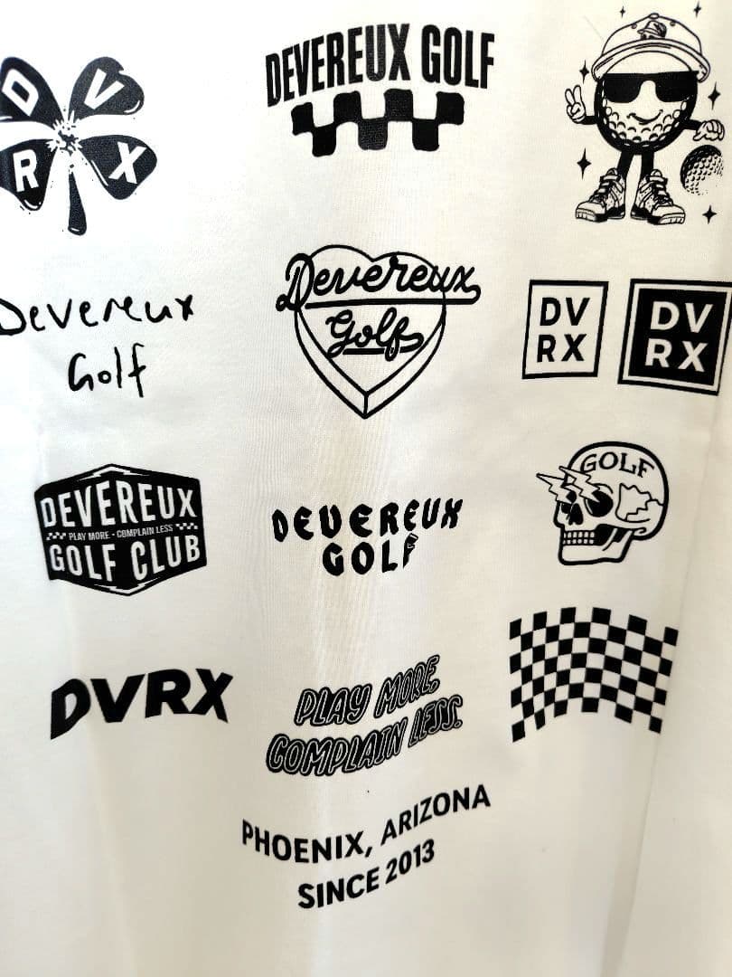 最終値新品【DEVEREUX GOLF】ロンT／チェッカーモックネックシャツ L