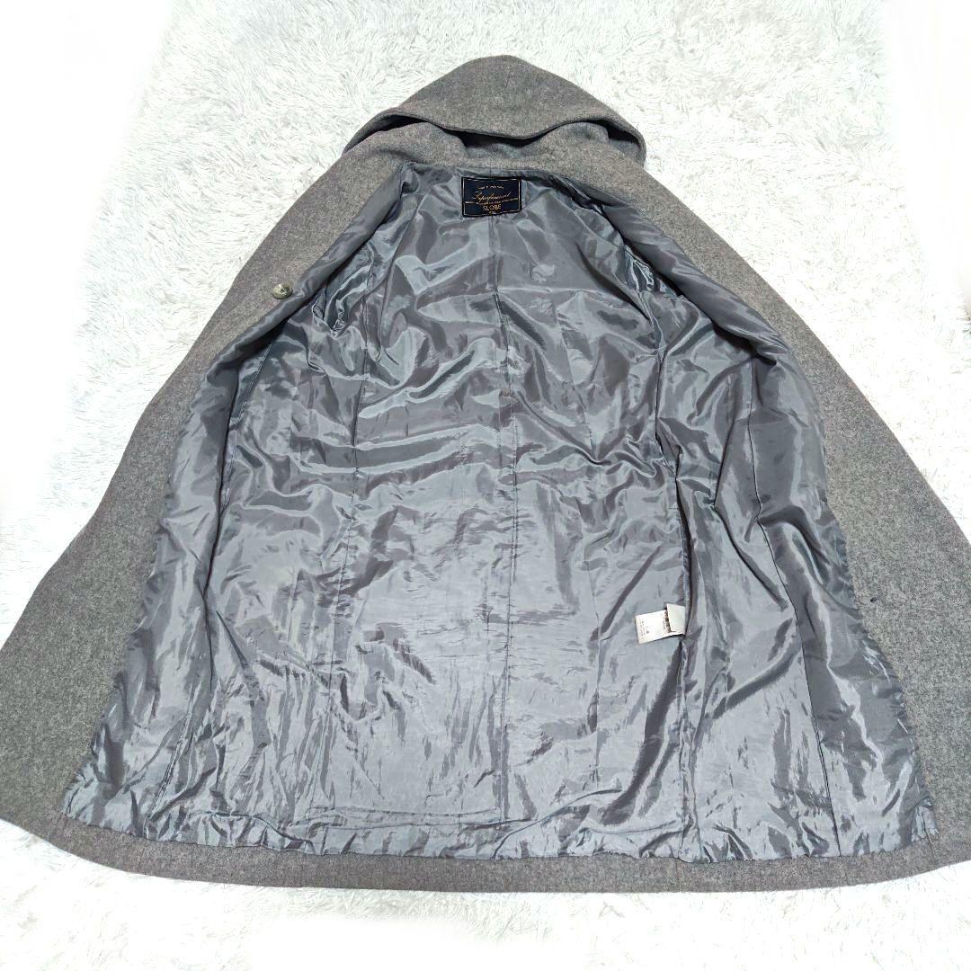 美品　スローブイエナ　ウールカシミヤフーディコート　日本製　スーパー100