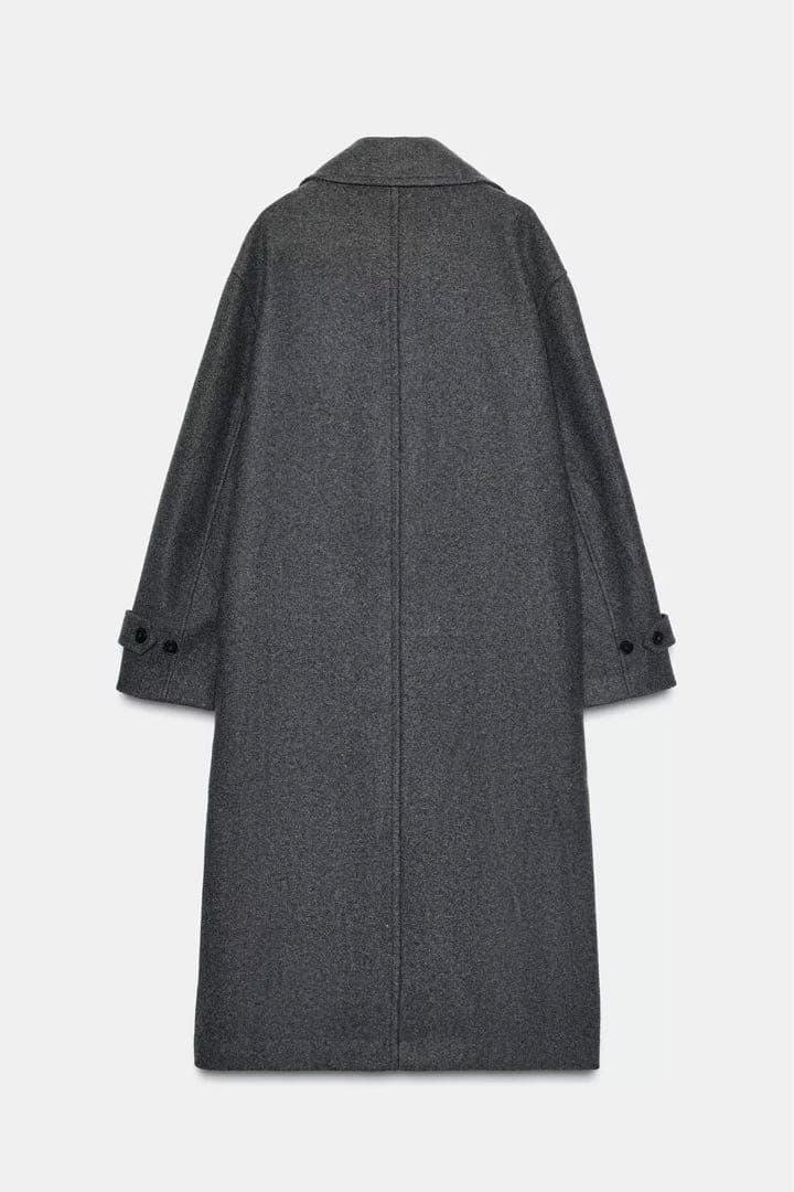 ZARA ザラ ソフトオーバーサイズコート ダークグレー Lサイズ