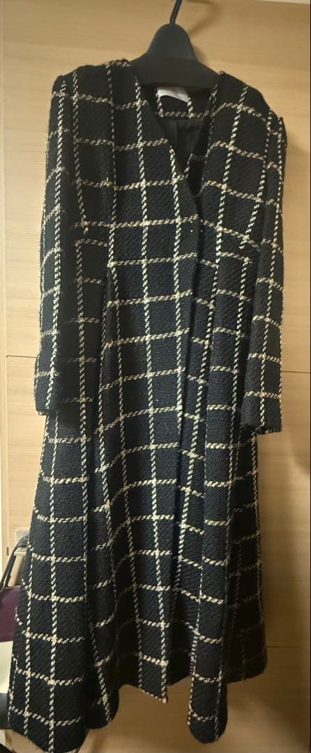 美品⭐︎CELFORD チェック柄 ロングコート サイズ38