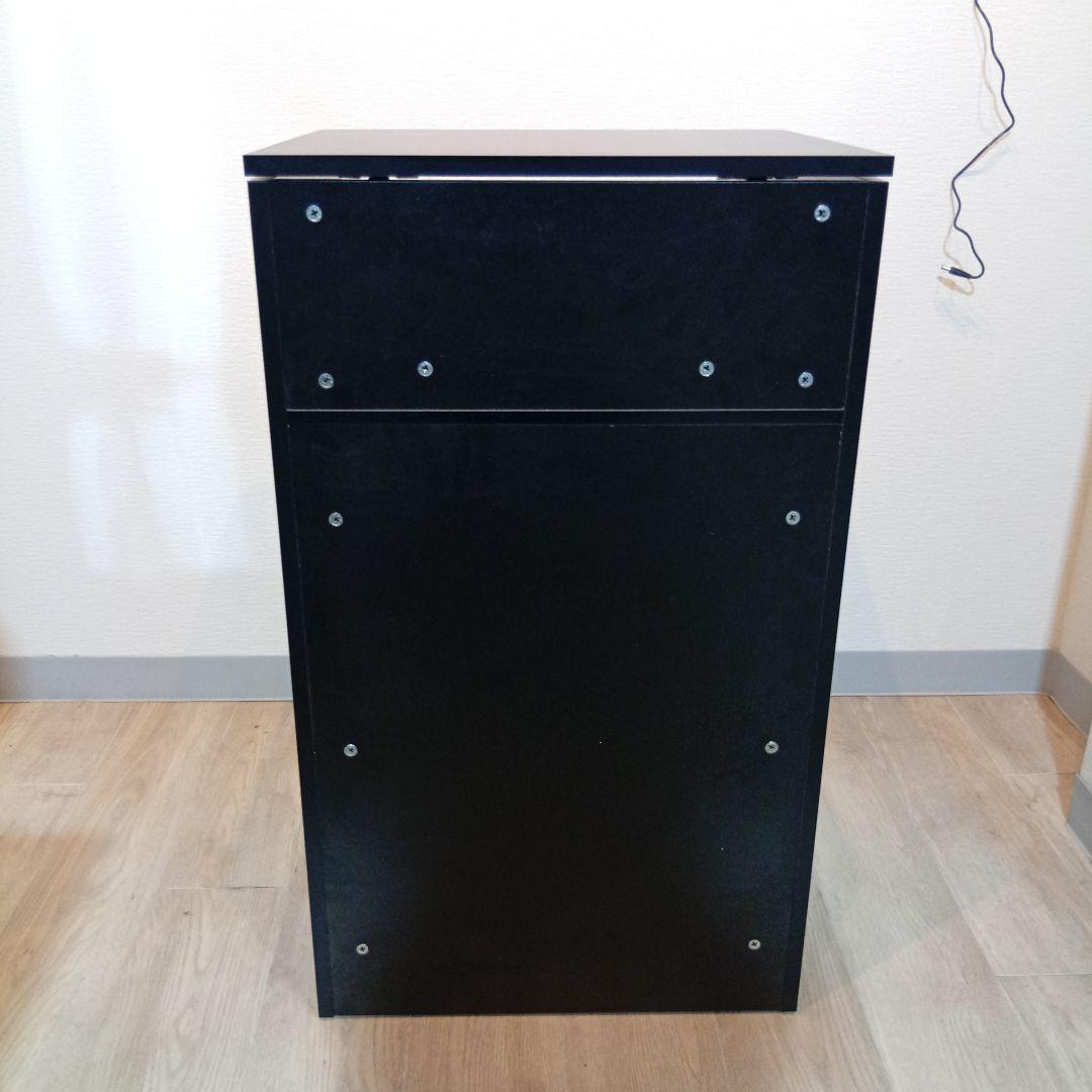新品【ライト付きドレッサー】ブラック　※10枚目シール浮き　2603211824
