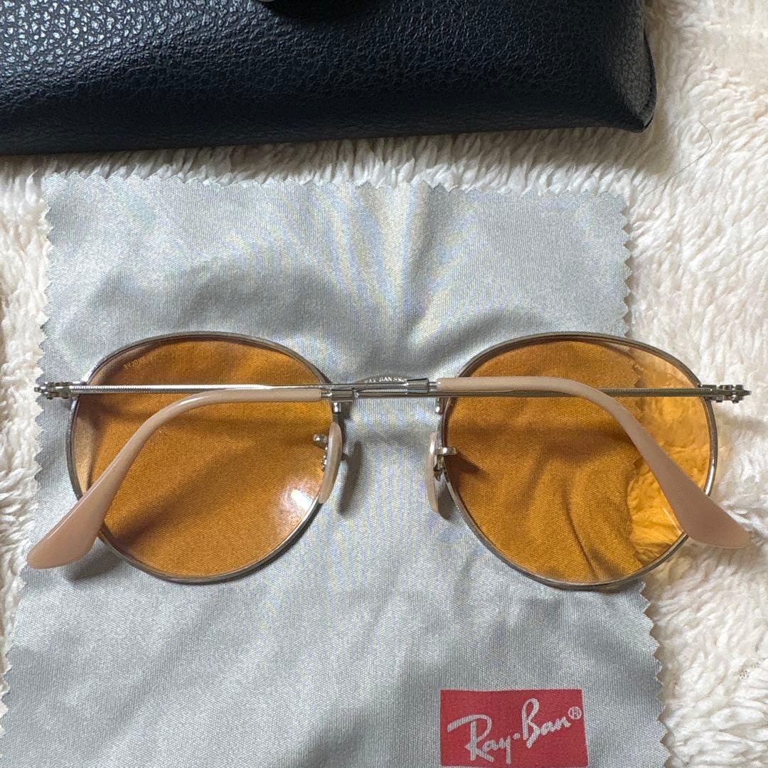 Ray-Ban ROUND L サングラス（ゴールドxイエロー系）
