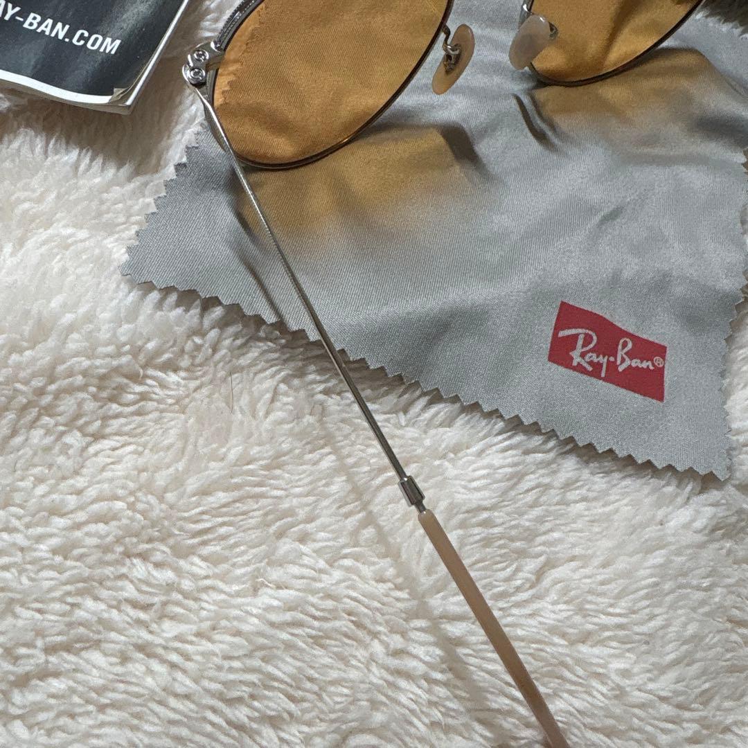 Ray-Ban ROUND L サングラス（ゴールドxイエロー系）
