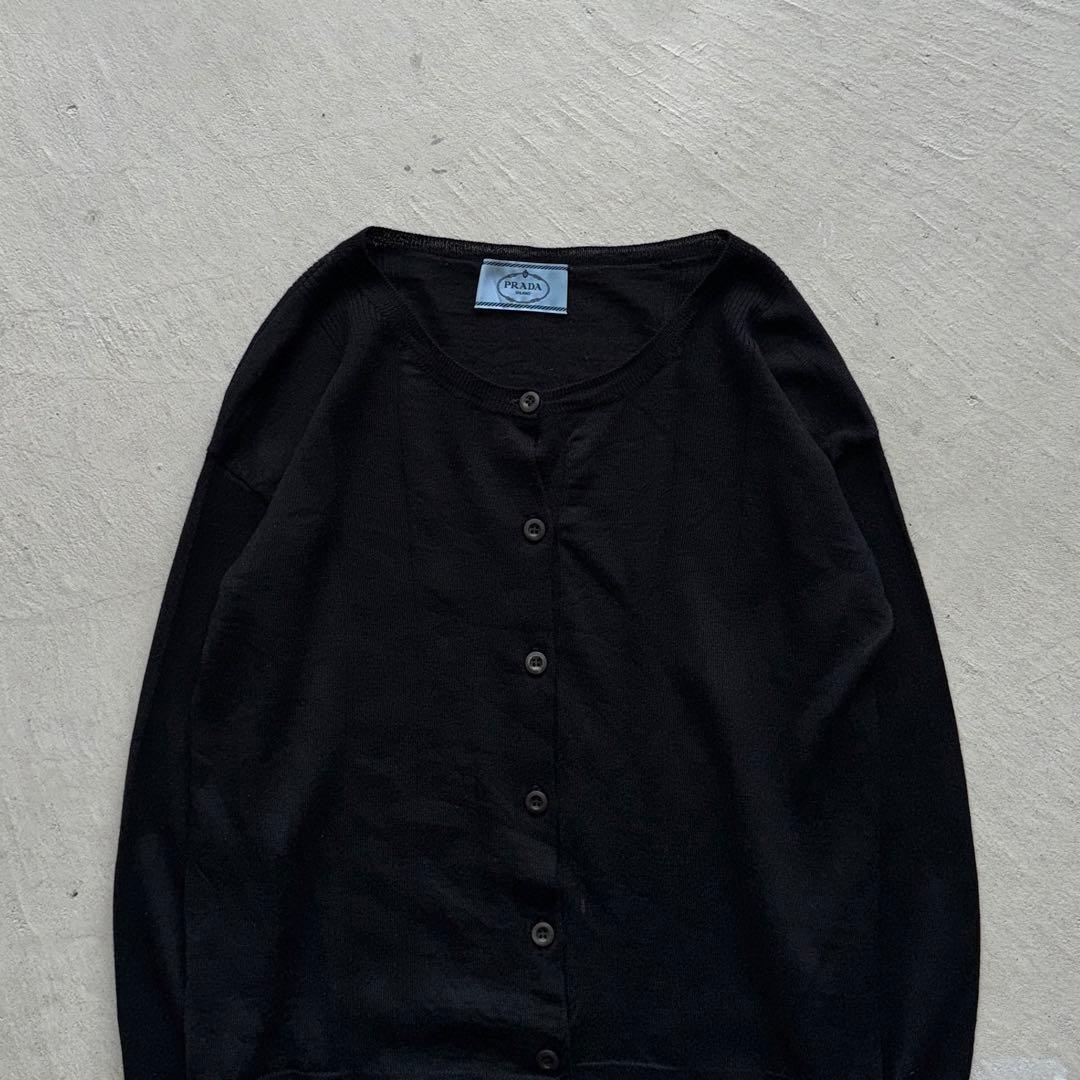 prada black cardigan archive 黒 カーディガン