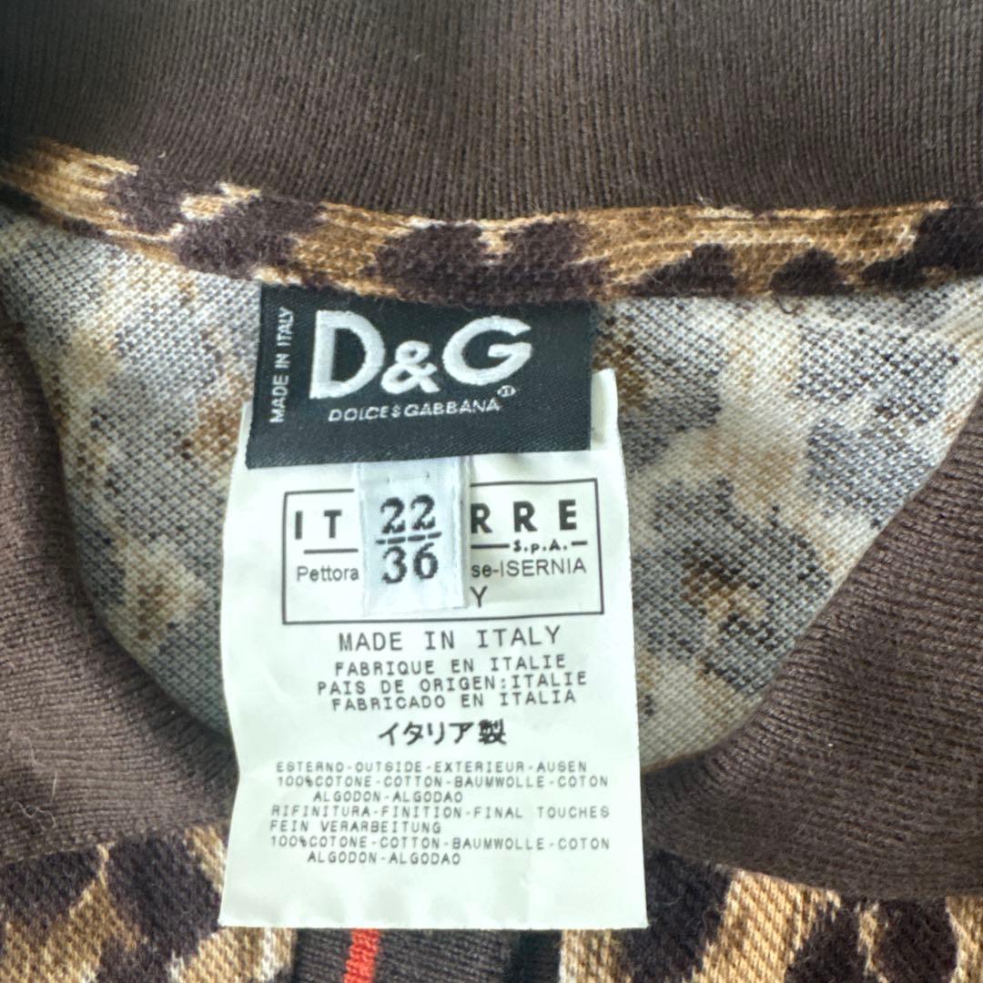 D&G ドルチェ＆ガッパーナ　半袖カットソー ヒョウ柄　36 XXS