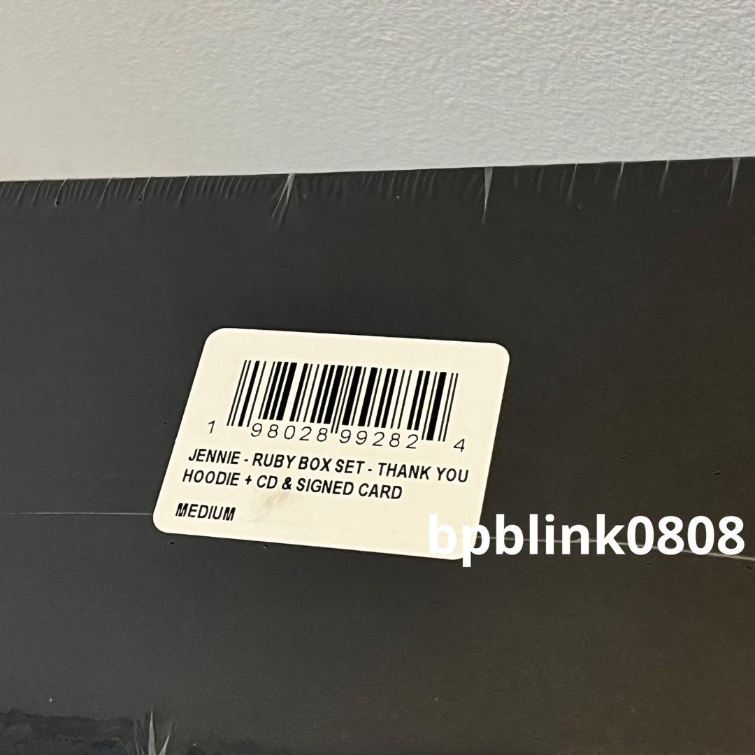 新品 Jennie ジェニ　ruby　直筆サイン入りパーカー セット Mサイズ