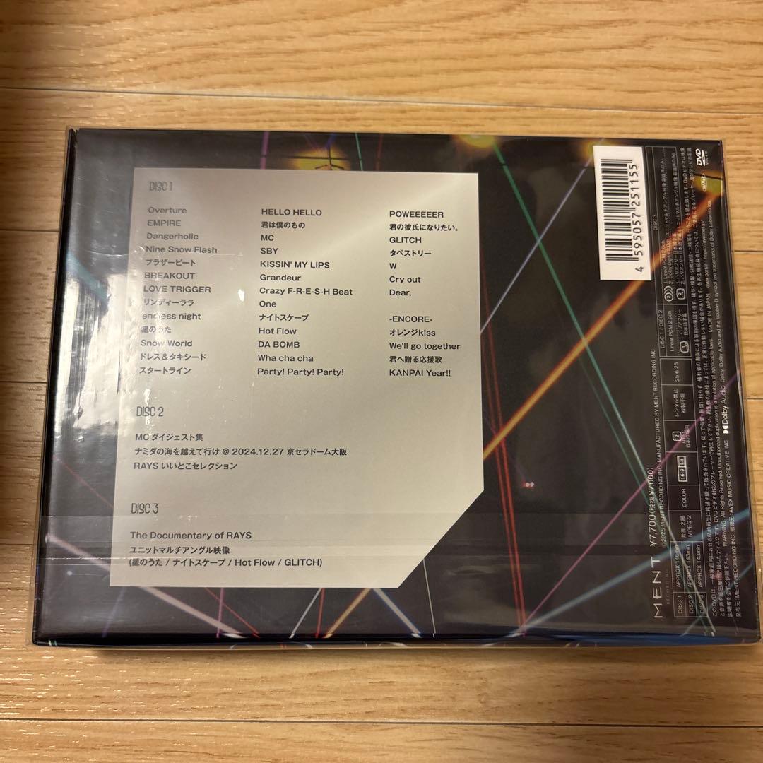  Man Dome Tour 2024 RAYS 初回盤DVD3枚組