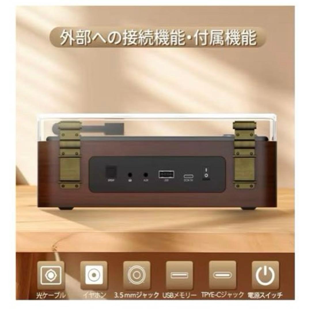 THINKYA Bluetooth ポータブルCDプレーヤー ブラウン