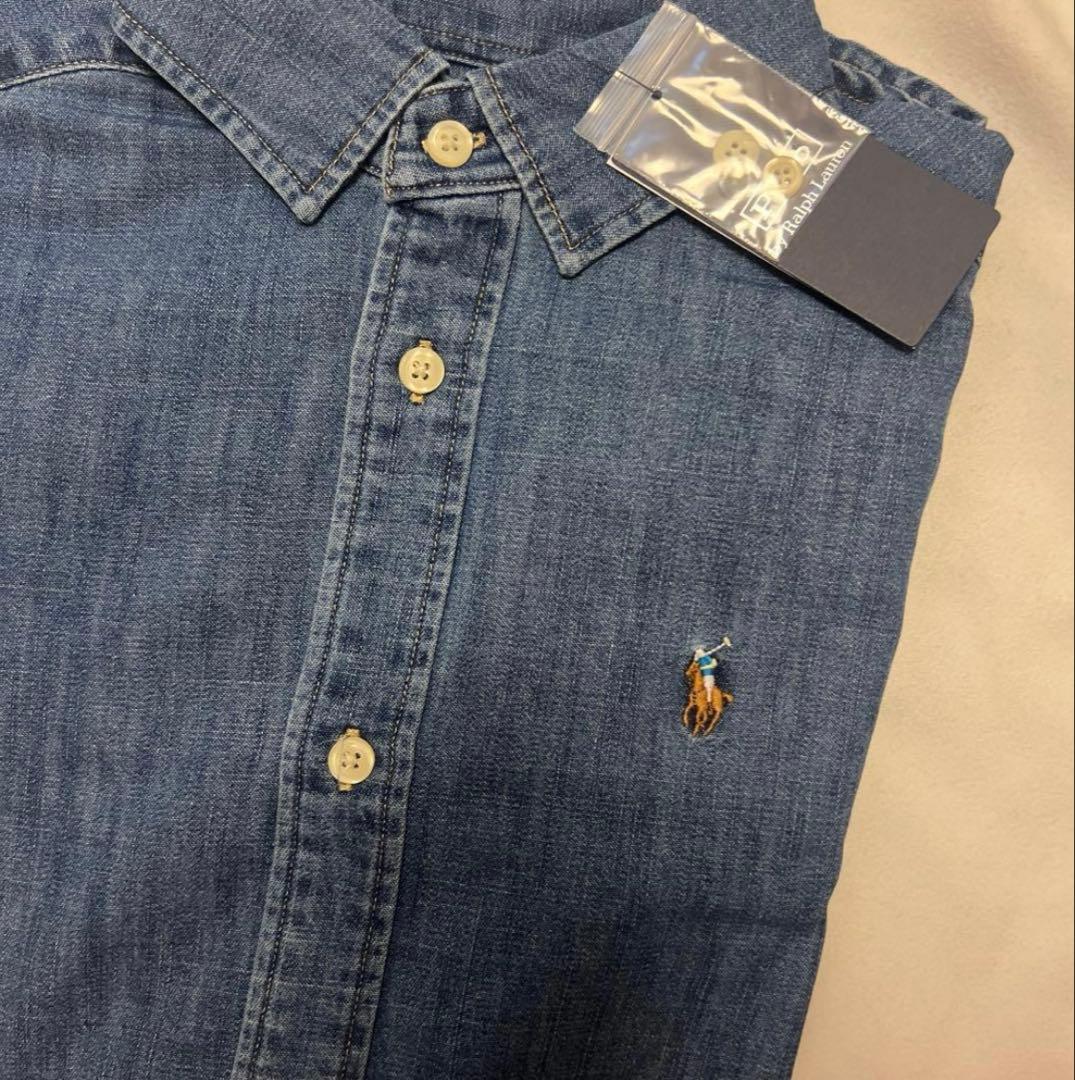 新品POLO ラルフローレン ヴィンテージ加工 デニムシャツ
