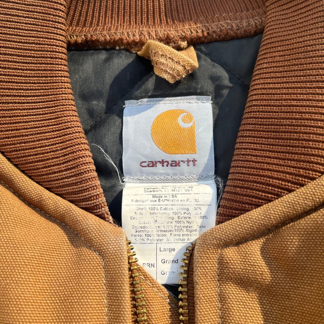Carhart ダックベストブラウンUSA製　サイズL