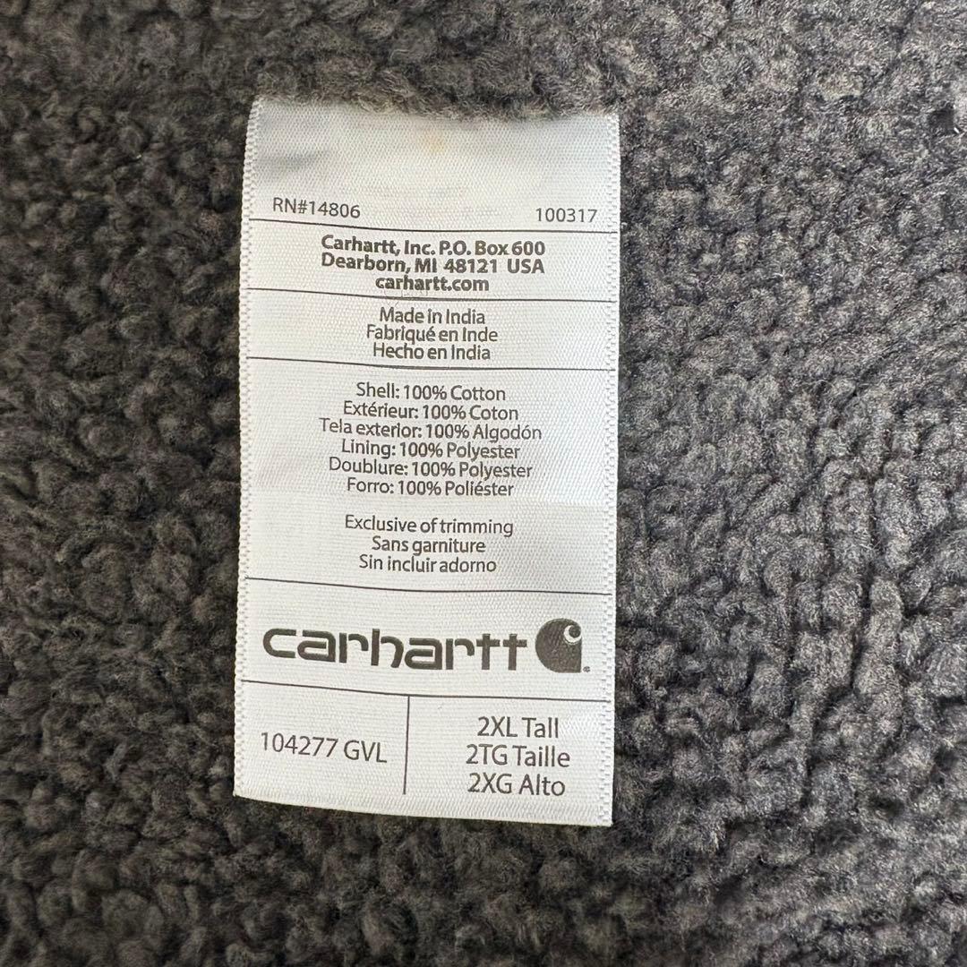 ★CARHATT ダックベスト 104277 希少サイズ 2XL グレー 色濃★