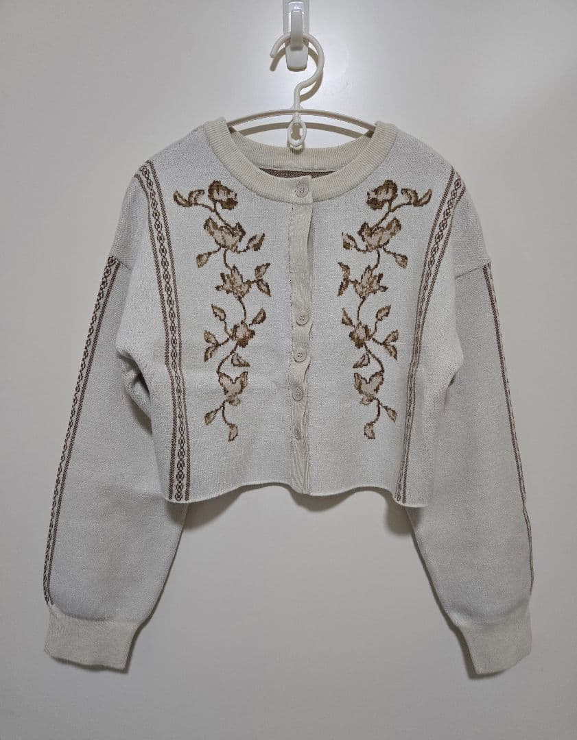 トップス eaphi scarf motif knit cardigan