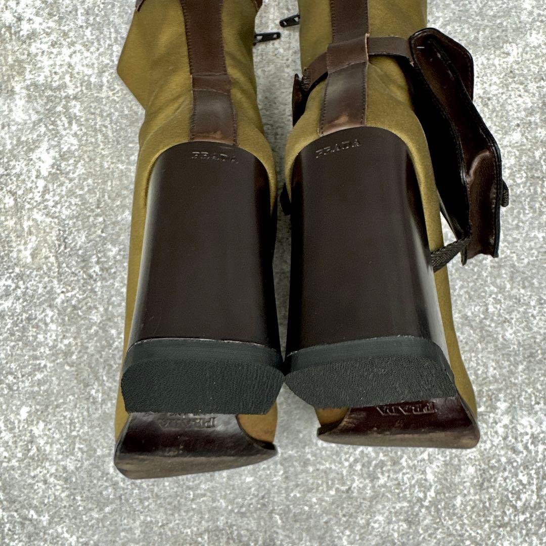 靴 PRADA FW99 DETACHABLE CARGO BAG BOOTS 36
