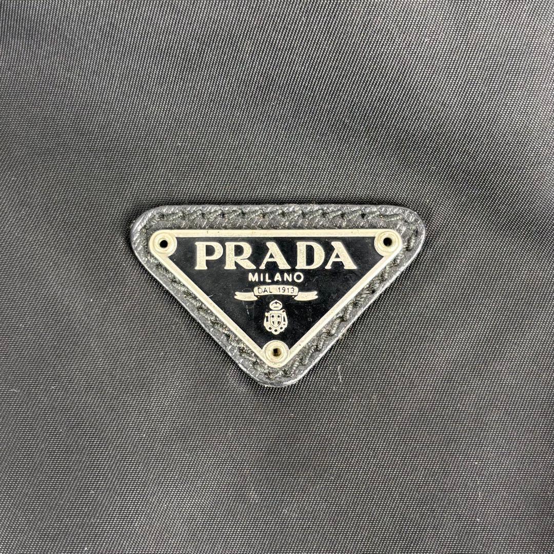 極美品 PRADA プラダ ボストンバッグ ナイロン×サフィアーノレザー