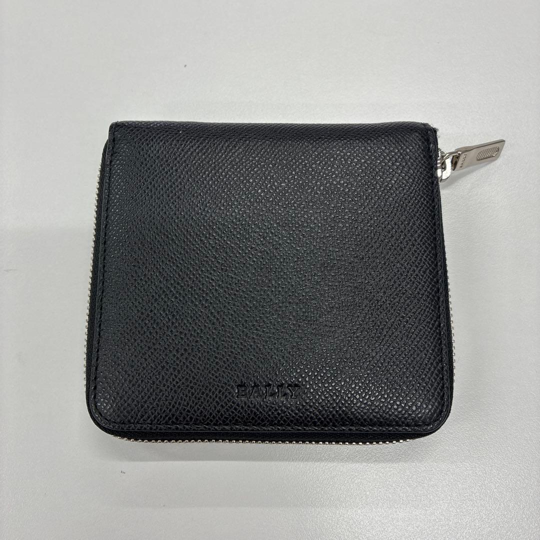 BALLY バリー　ラウンドジップ 黒 二つ折り財布