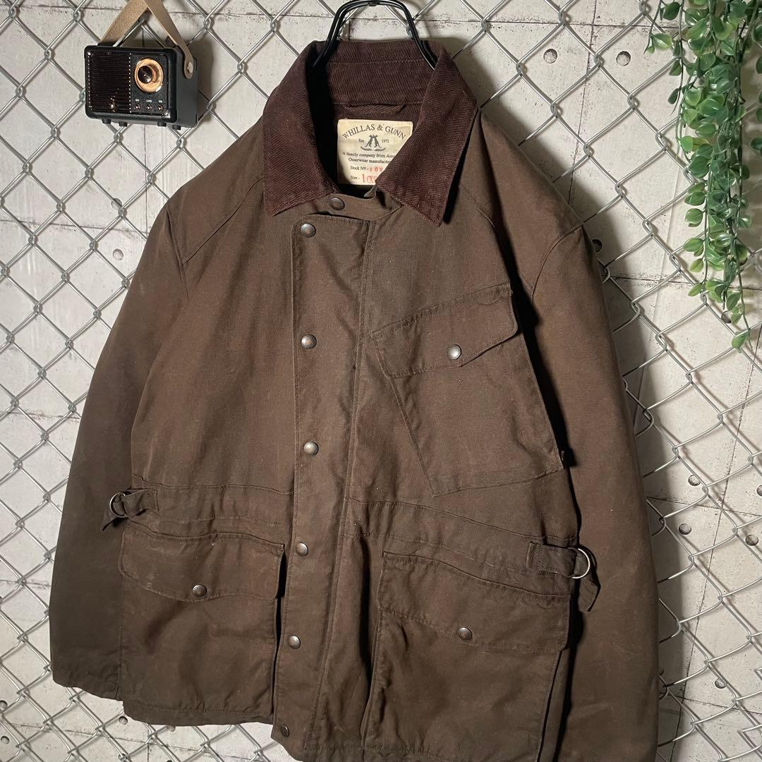 オーストラリア製 WHILLAS & GUNN オイルドジャケット 茶 M程