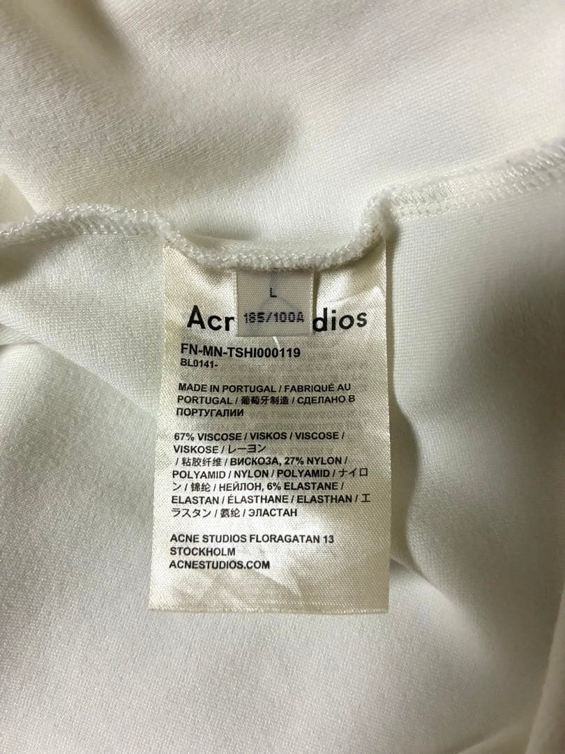 KURO　美品✨Acne Studios ロゴリブクルーネックＴ