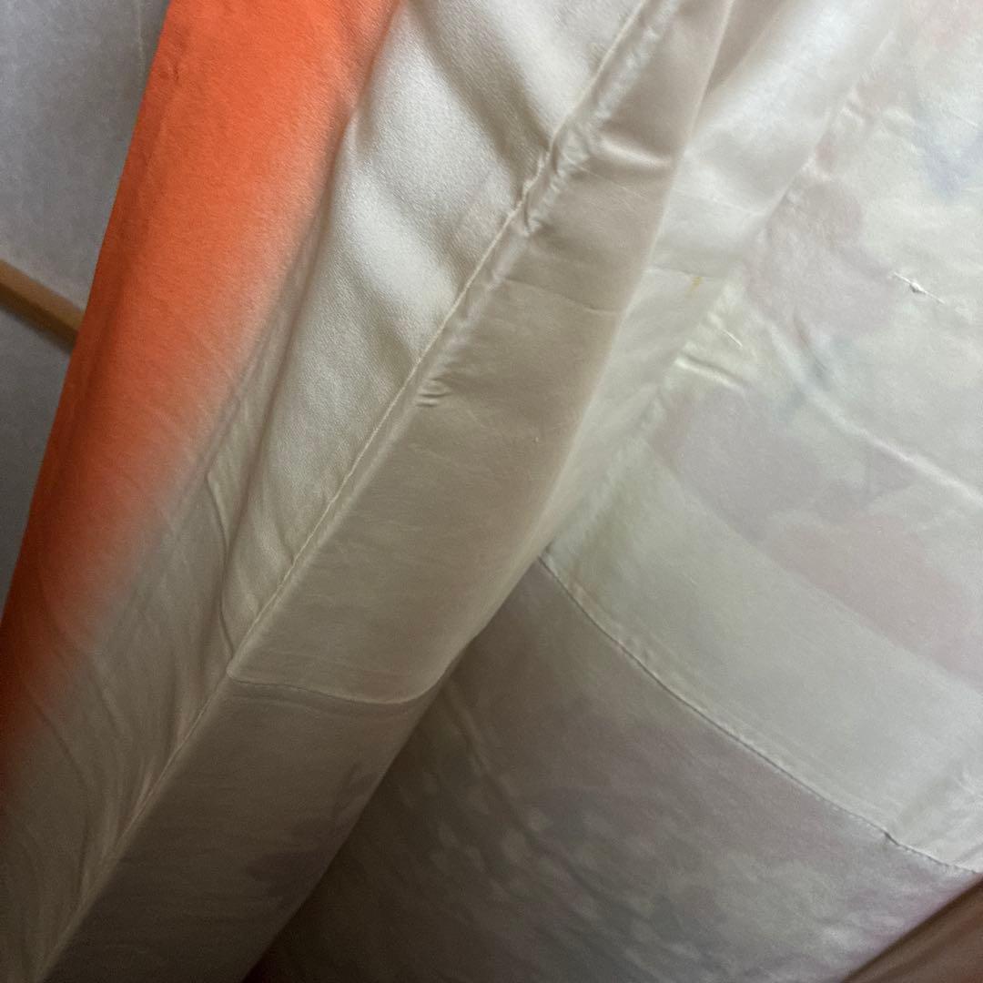 か*ん様 豪華訪問着ゴールド地柄、大松竹梅柄、朱緑黒、格式高い豪華縁取菊金銀刺繍