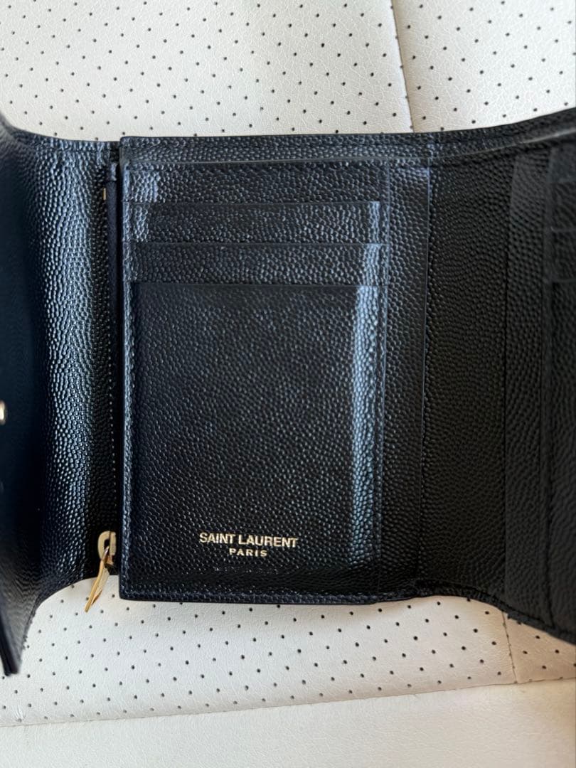 YSL 黒 三つ折り財布