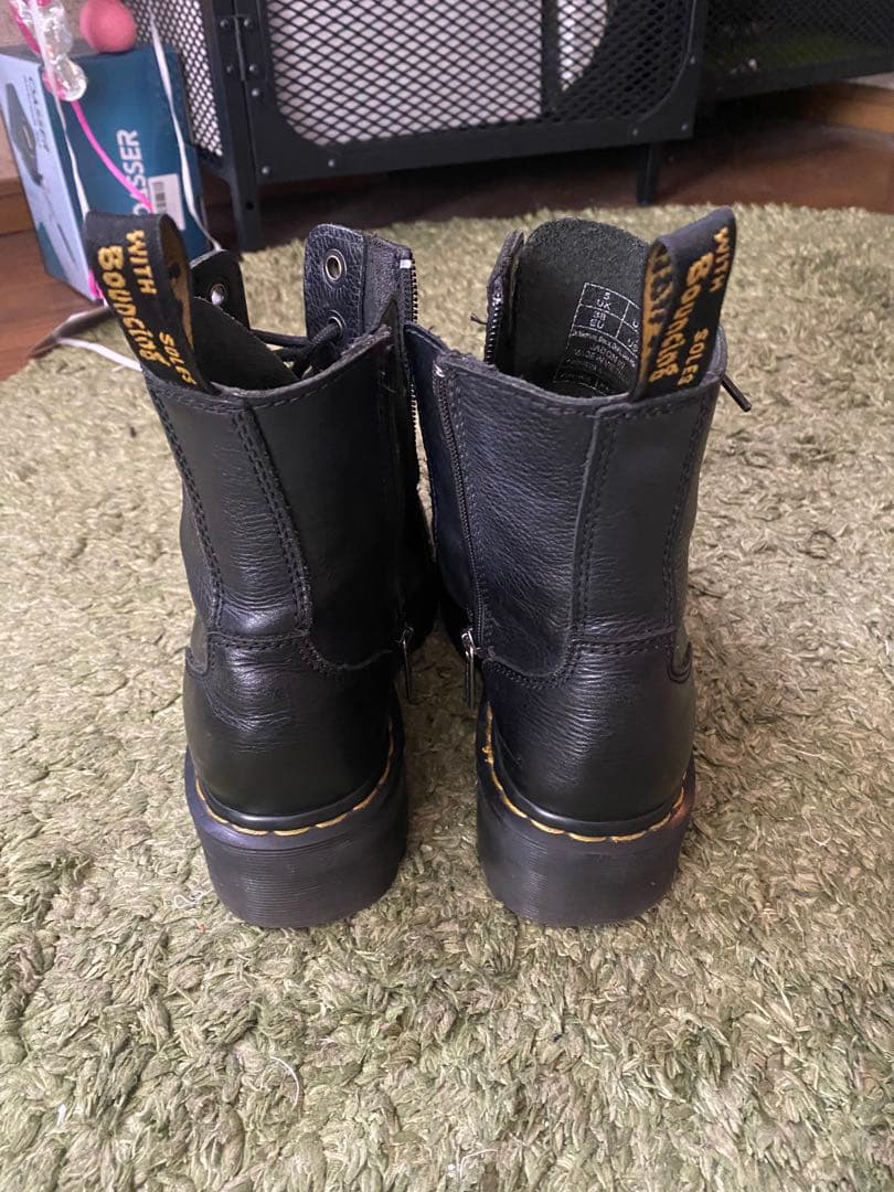 Dr. Martens ブラックハイカットブーツ厚底 24 cm 38EU