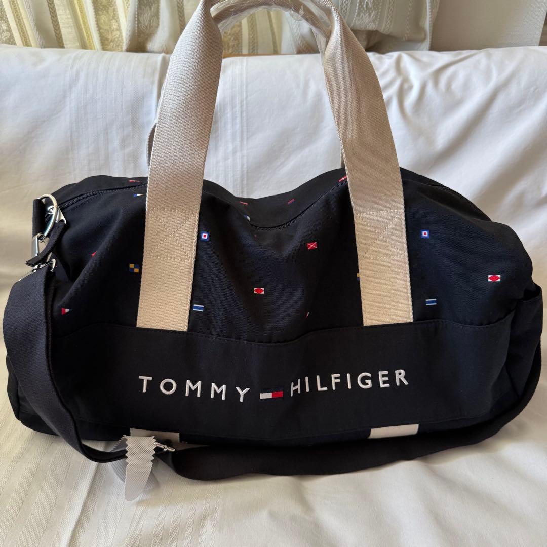 【新品】トミーヒルフィガー　フラッグ　トリコロール　ロゴ　ボストン　男女兼用