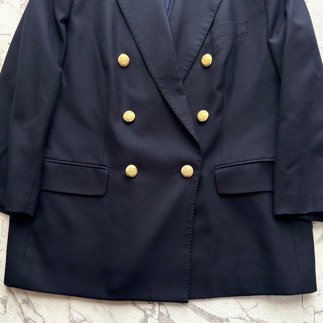 極美品✨バーバリー 紺ブレザー 金ボタン ダブルジャケット 大きいサイズ 17号