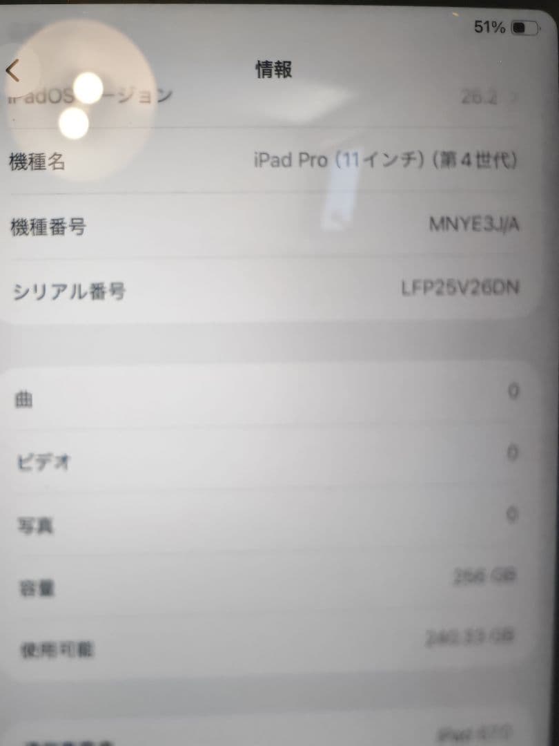 iPad Pro 11インチ第4世代 256GB wifi + cellular