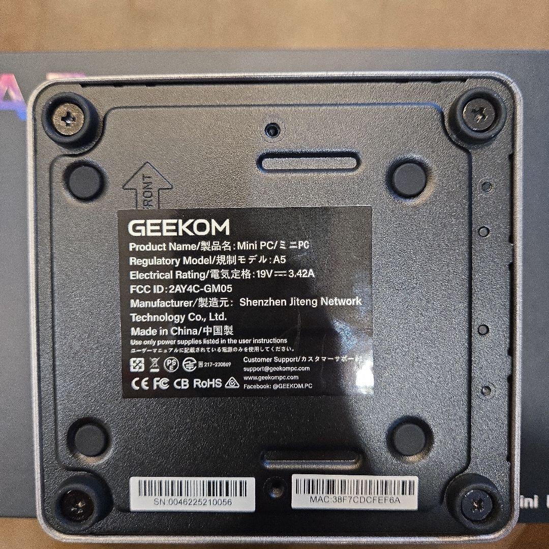 GEEKOM A5 2025エディション　24GB/512GB