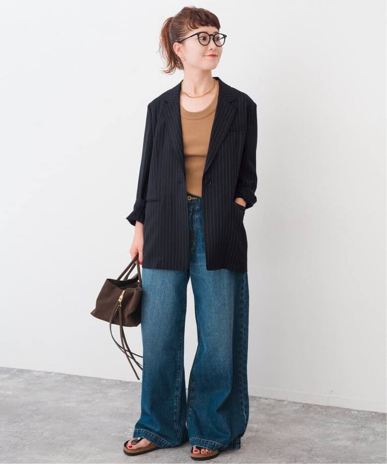 ☆【完売品】Spick＆Span ドレープストライプジャケット Fサイズ☆