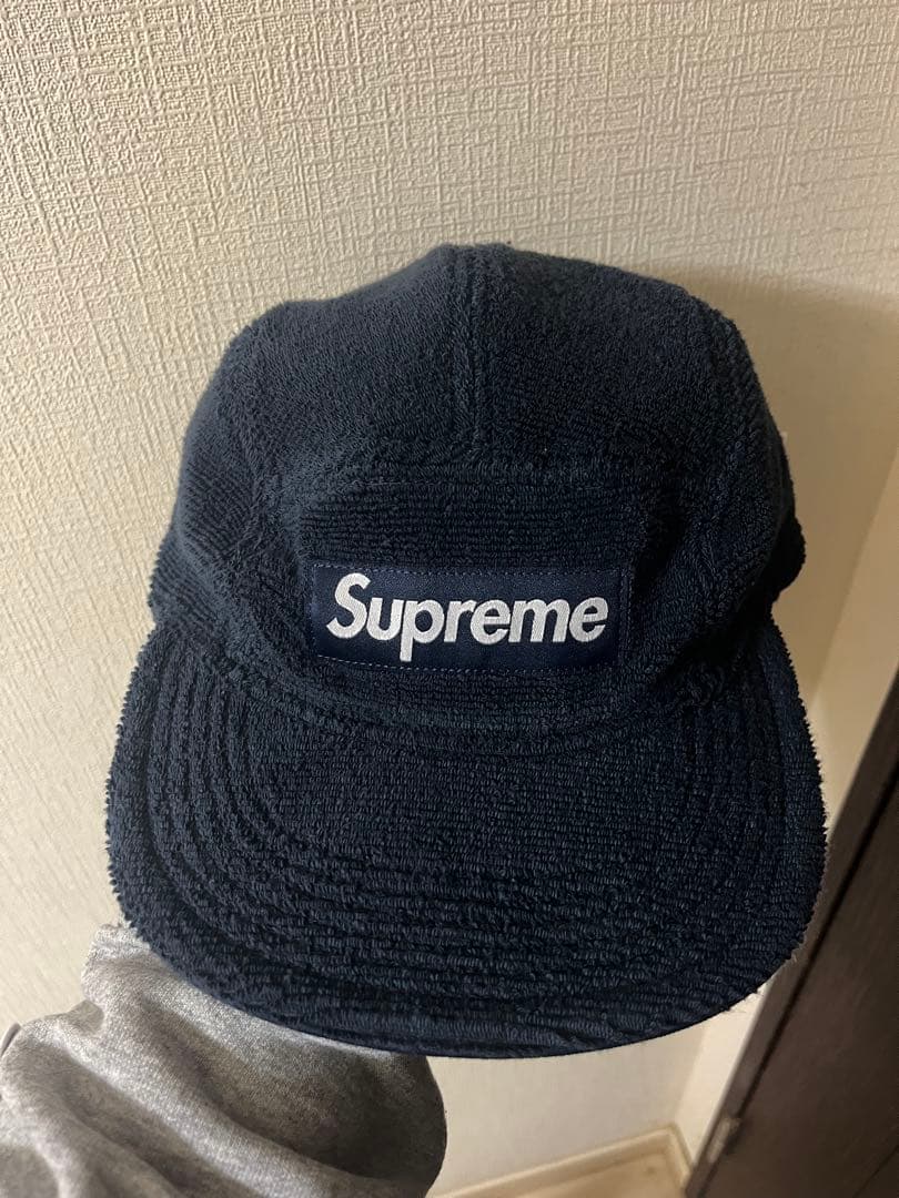 Supreme リバーシブルキャップ　ネイビー