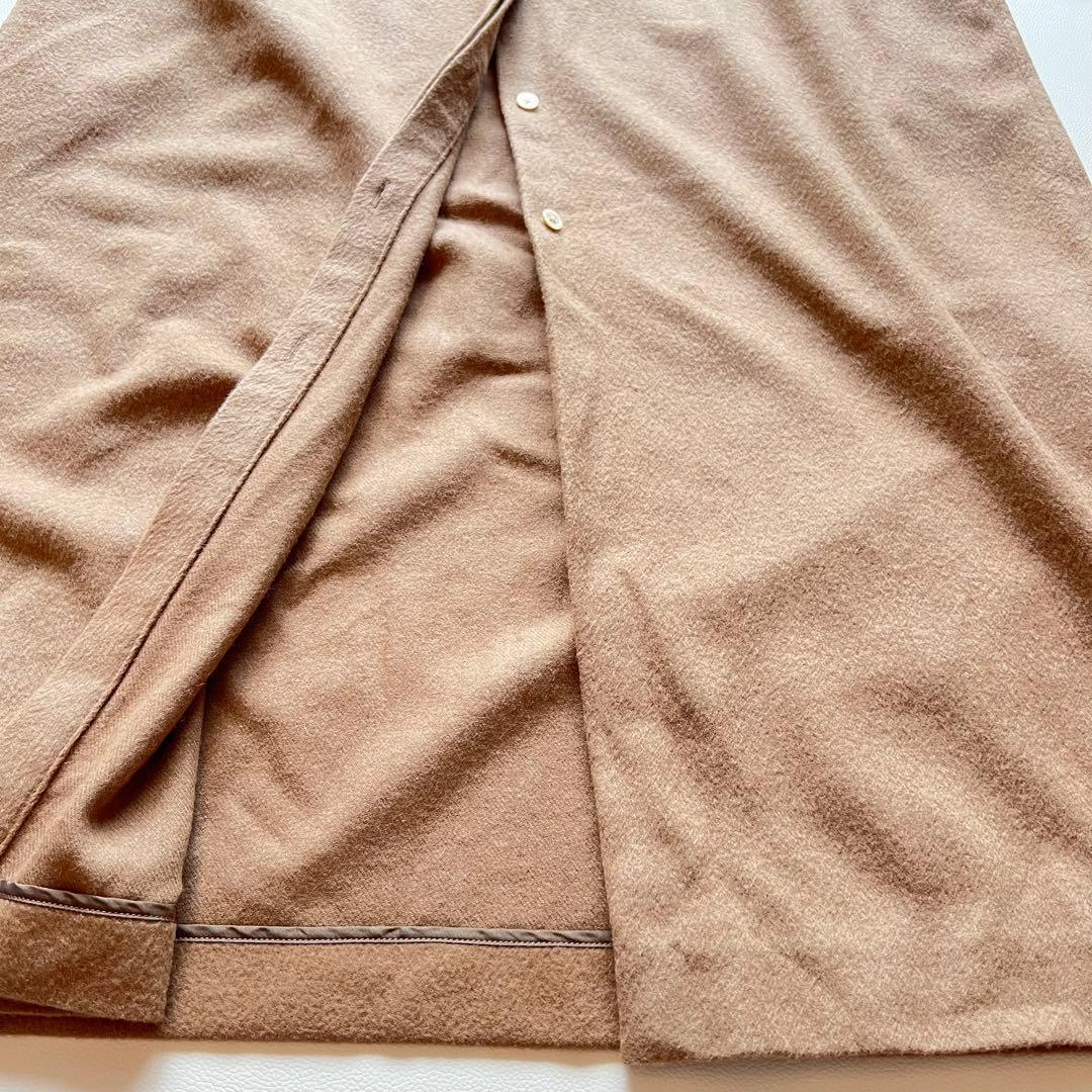 美品・希少✨オーラリー　キャメル100　ロングコート　ベルト　フレア　Aライン