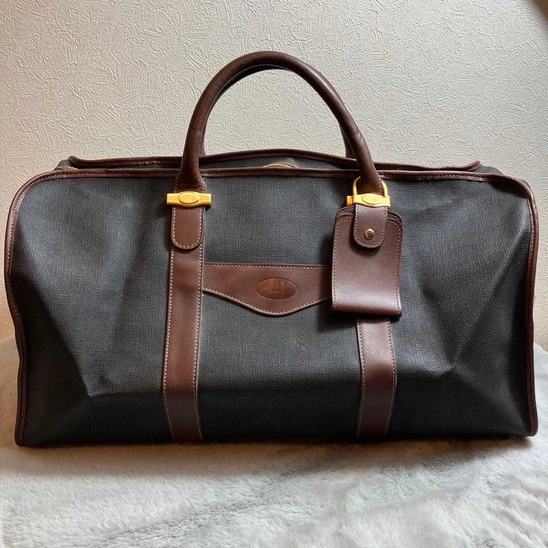 dunhill ダンヒル　大容量　ボストンバッグ ネームタグ付き