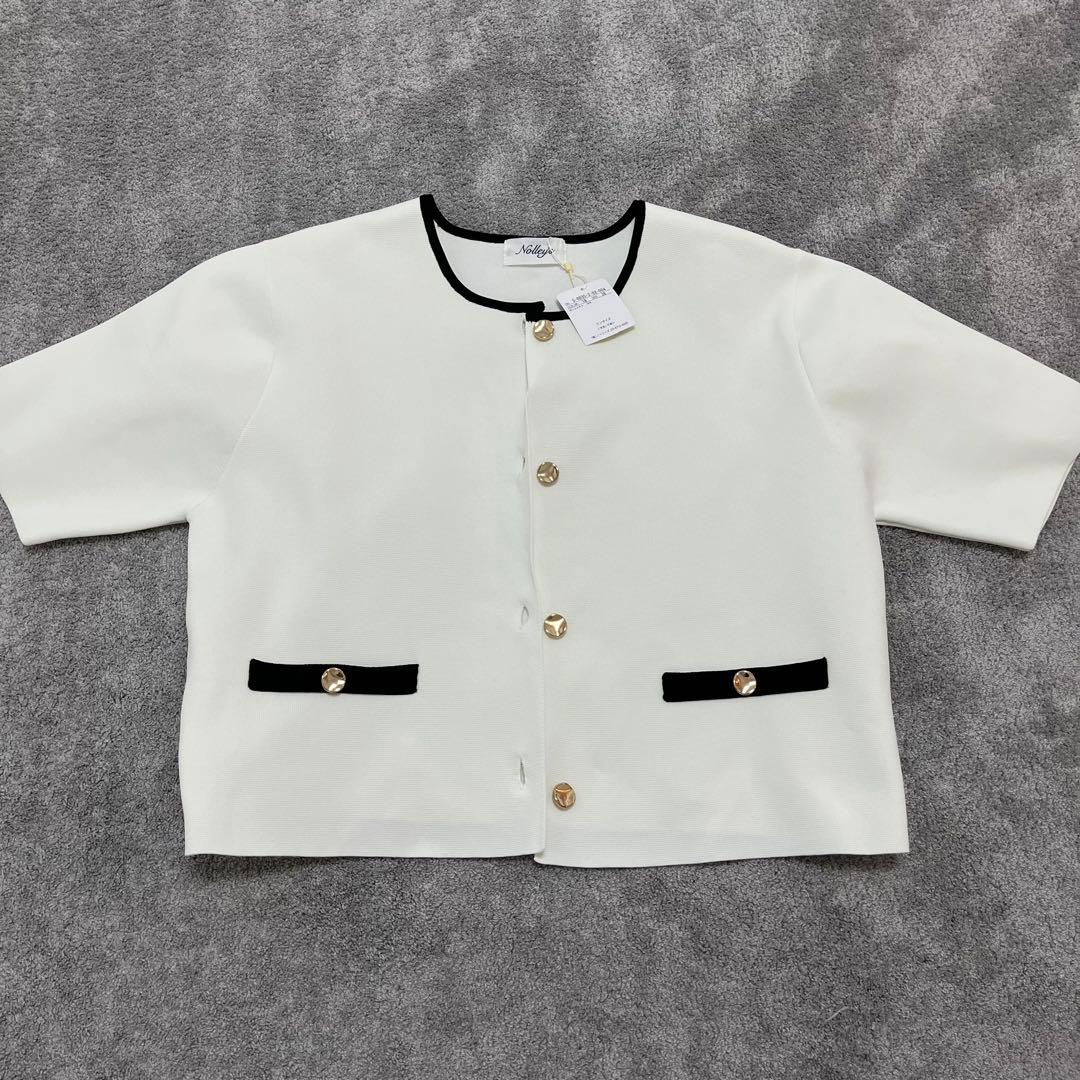 ⭐︎新品未使用⭐︎NOLLEY'S(ノーリーズ) ミラノリブ半袖ジャケット