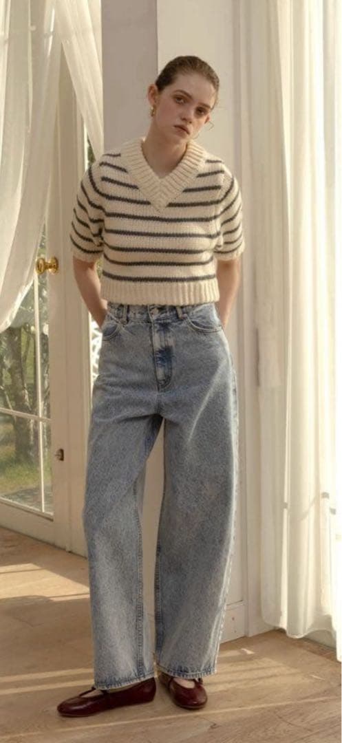 THETOE Olympia Denim Pants S ライトブルー