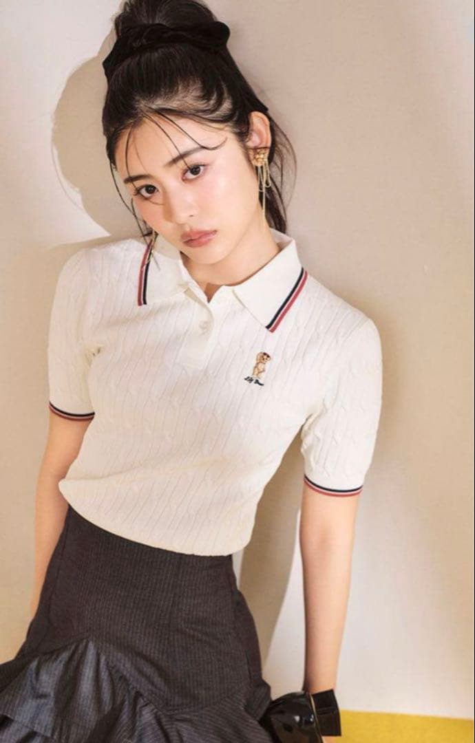 Lily Bearポロニットプルオーバー オフホワイト 新品未使用