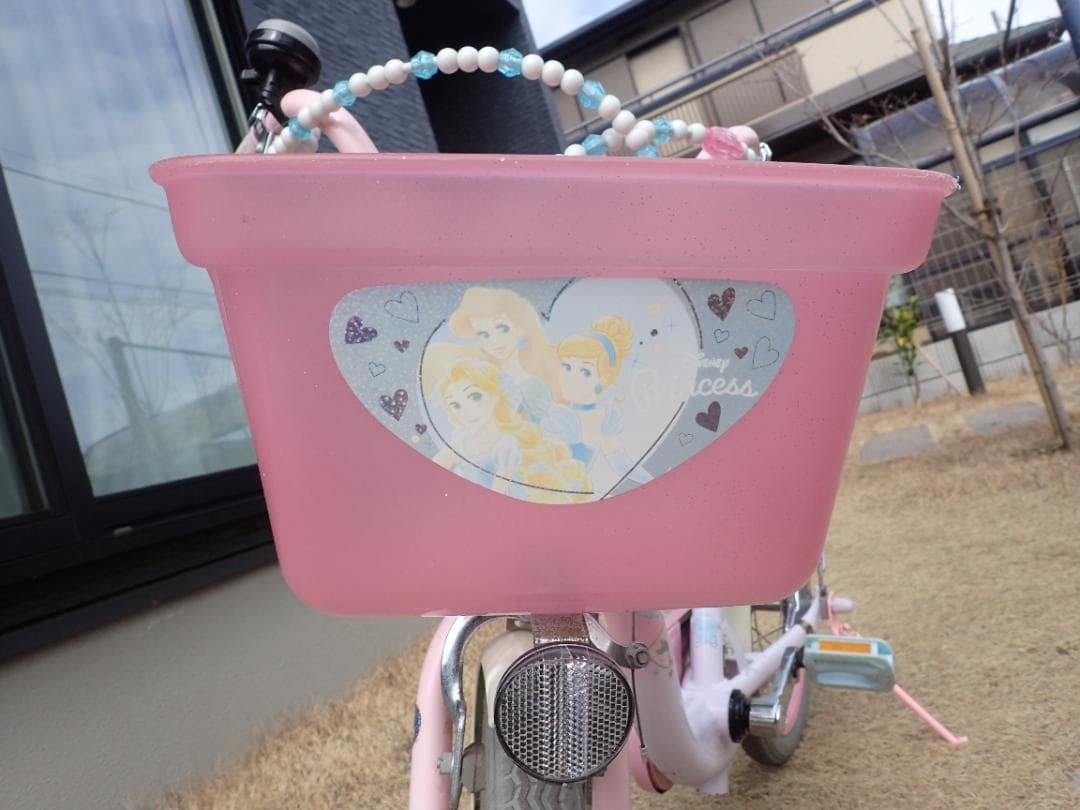 アイデス　プリンセス ゆめラブS　16インチ　幼児用自転車　補助輪付　引取限定
