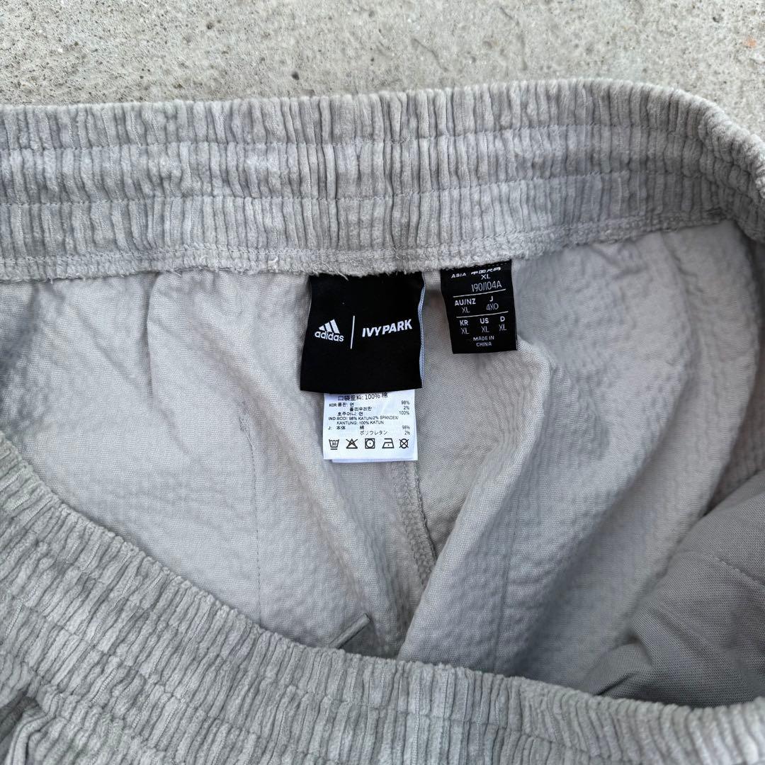 adidas アディダス IVYPARK コーデュロイパンツ グレー XL 太畝
