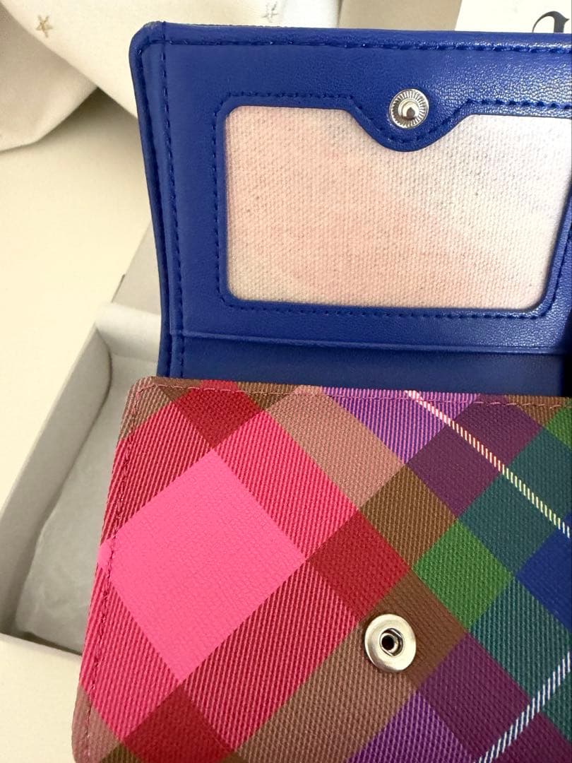 【新品】 Vivienne Westwood タータンチェック 三つ折り財布