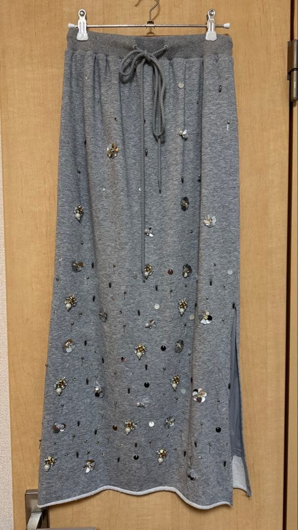 スカート AMERI BIJOU MOTIF SWEAT SKIRT S