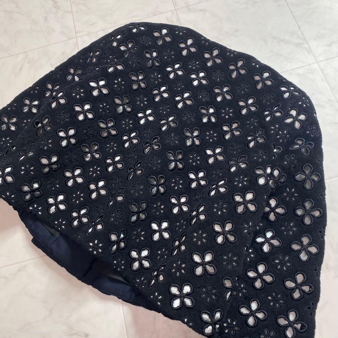 美品✨高級HUISHAN ZHANG ノーカラー　ジャケット　カットワーク　黒