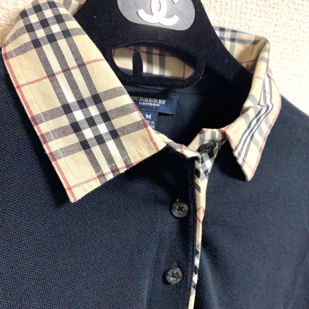 BURBERRYロンドン♦ノバチェック半袖ポロシャツ♦Mサイズ良品
