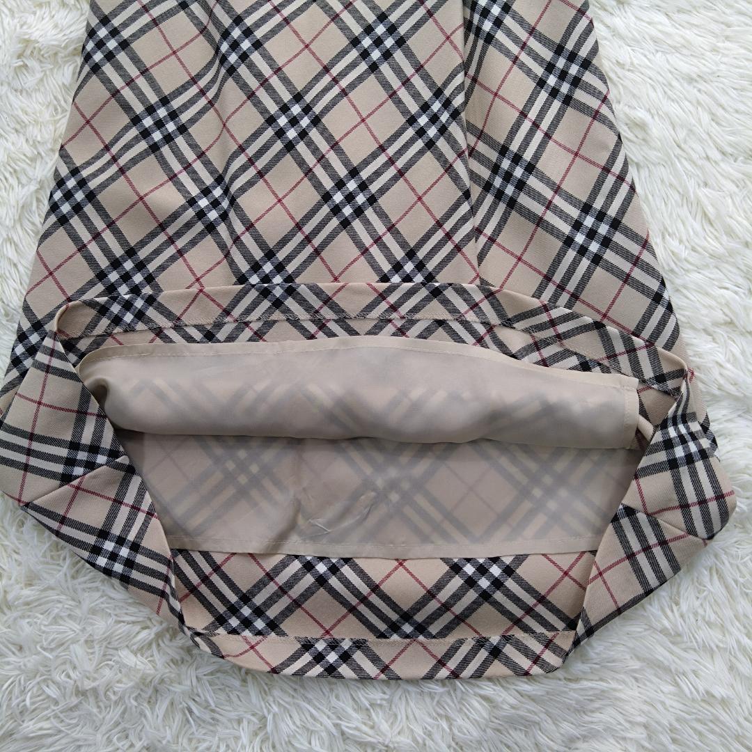 正規品 美品 バーバリーロンドン ロングスカート ノバチェック ベルトデザイン