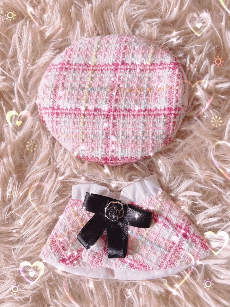 ひなと 即購入可！ぬい服　ぬいぐるみ服　ポンチョ　赤黒青ピンク