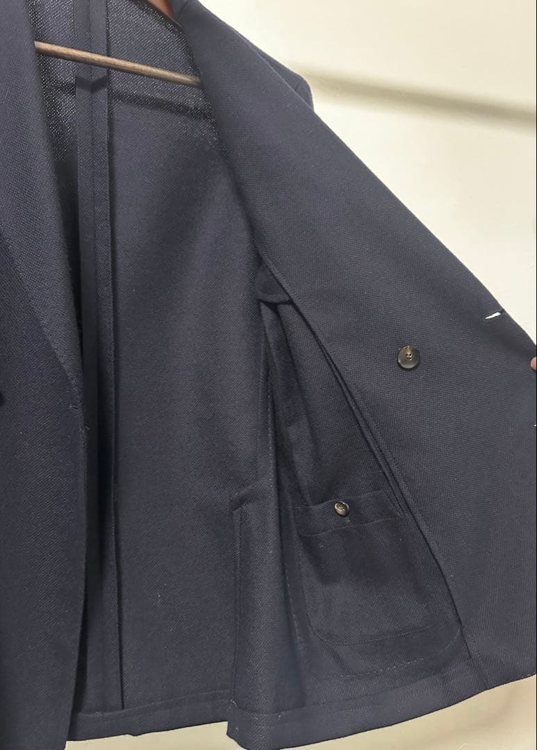 【LARDINI】ダブルジャケット ネイビー46