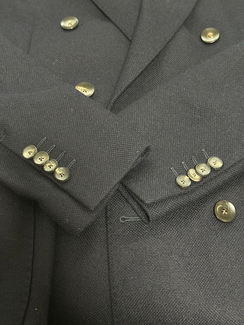 【LARDINI】ダブルジャケット ネイビー46