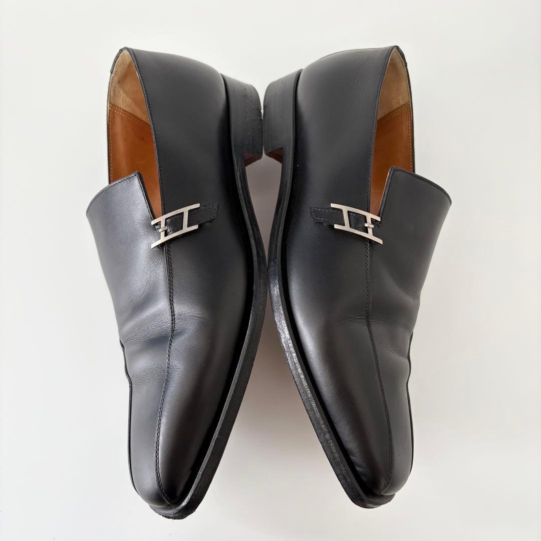 HERMES エルメス H金具ビジネスシューズ ローファー　39ハーフ