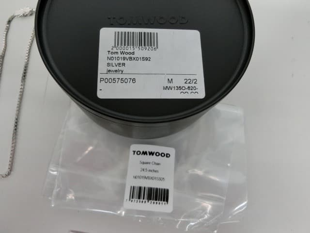 新品正規品【Tom Wood】スクエアチェーン シルバー ネックレス