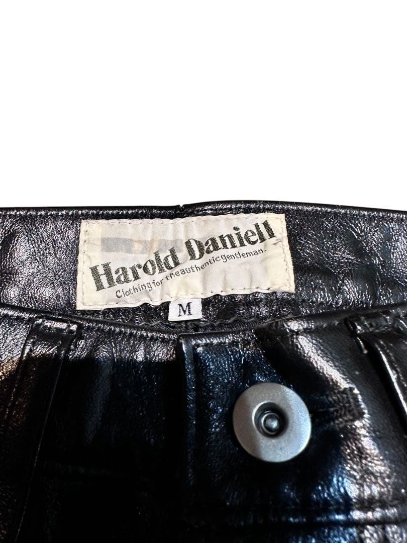 極美品！Harold Daniellホースハイド 馬革 本革レザーパンツ M
